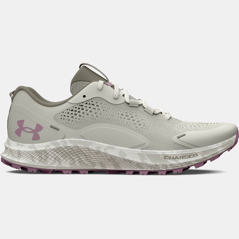 Women's  Under Armour  Charged Bandit Trail 2 Running Shoes Olive Tint / Grove Green / Misty Purple 7.5